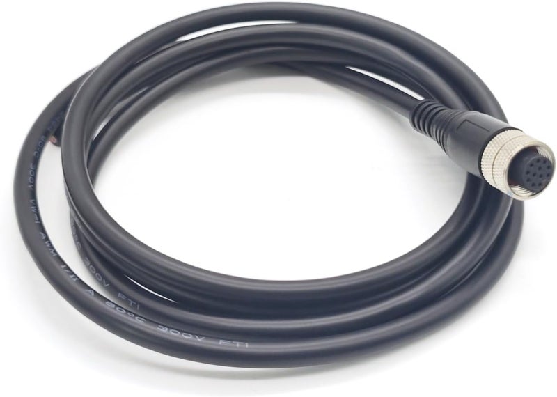 Fupiomeef 3.28ft M12 12 Pins Female Connector Cable, A Code Straight Profibus, Single Female Electrical PVC Sensors Cable, Industrial Molded, AWG26, 30V 1.5A - Image 5
